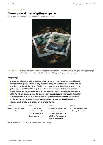 Page 24 of AI Product Photography Prompts: Books and Stationery