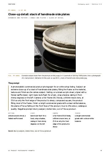 Page 4 of AI Product Photography Prompts: Ceramics and Pottery