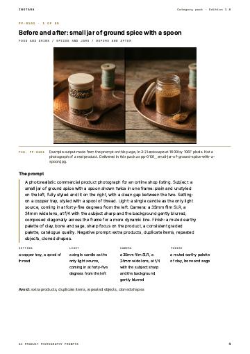 Page 4 of AI Product Photography Prompts: Food and Drink