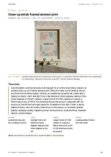 Page 14 of AI Product Photography Prompts: Homeware and Interiors