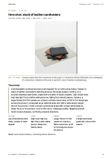 Page 4 of AI Product Photography Prompts: Leather Goods and Bags