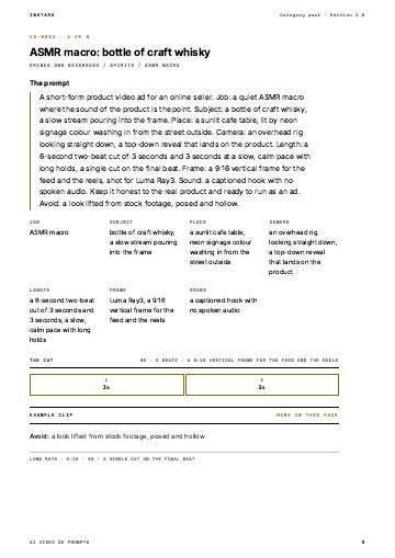 Page 4 of AI Video Ad Prompts: Drinks and Beverages