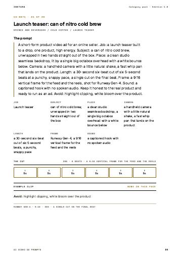 Page 24 of AI Video Ad Prompts: Drinks and Beverages