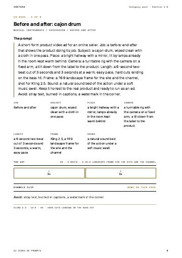 Page 4 of AI Video Ad Prompts: Musical Instruments