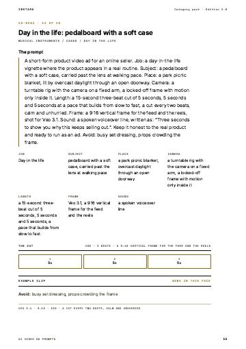 Page 14 of AI Video Ad Prompts: Musical Instruments