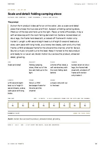 Page 14 of AI Video Ad Prompts: Outdoor and Camping