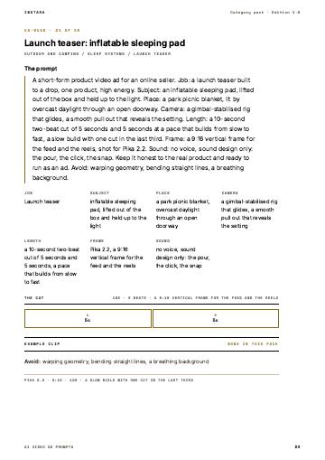 Page 24 of AI Video Ad Prompts: Outdoor and Camping