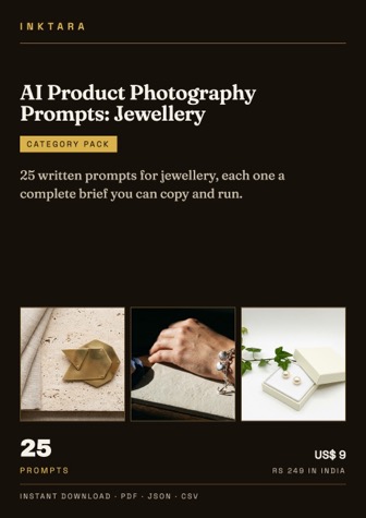 Cover of AI Product Photography Prompts: Jewellery