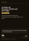 Cover of AI Video Ad Prompts: Drinks and Beverages