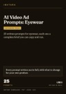 Cover of AI Video Ad Prompts: Eyewear