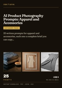 Cover of AI Product Photography Prompts: Apparel and Accessories