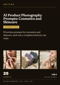 Cover of AI Product Photography Prompts: Cosmetics and Skincare