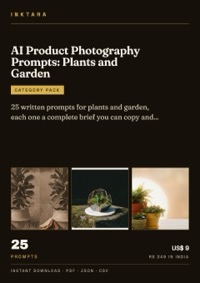 Cover of AI Product Photography Prompts: Plants and Garden