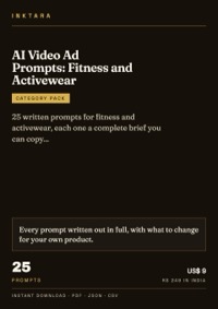 Cover of AI Video Ad Prompts: Fitness and Activewear