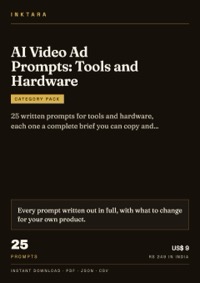Cover of AI Video Ad Prompts: Tools and Hardware