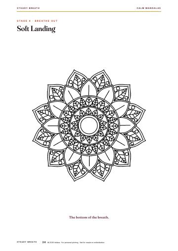 Inner page 24 of Calm Mandalas: Steady Breath