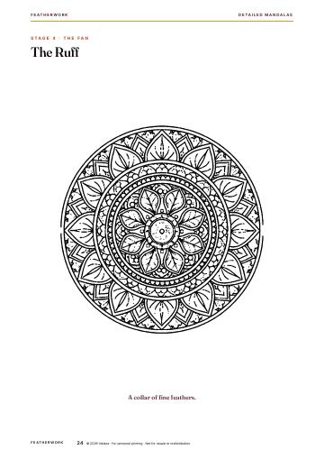 Inner page 24 of Detailed Mandalas: Featherwork