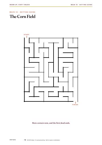 Inner page 14 of Warm Up: Forty Mazes